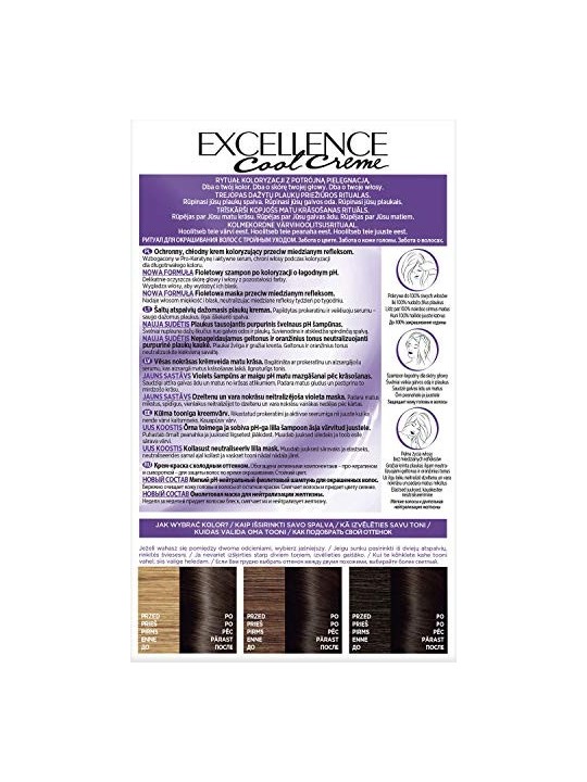 Tintura per capelli Excellence Cool Creme 411 Ultra Ash Brown