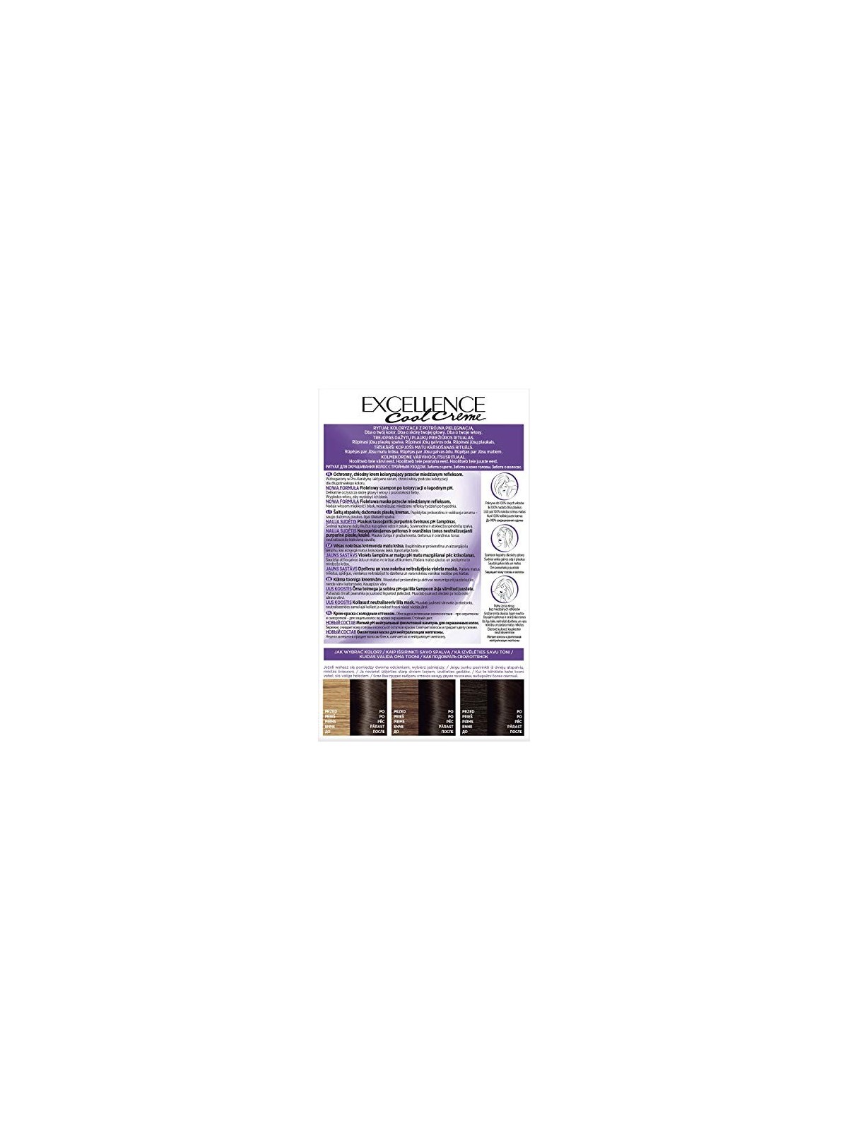 Tintura per capelli Excellence Cool Creme 411 Ultra Ash Brown