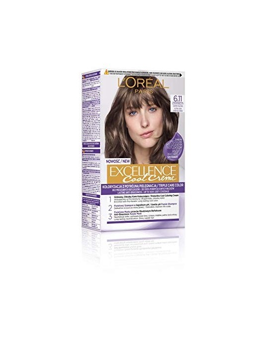 Tintura per capelli Excellence Cool Creme 611 Ultra Ash Dark Blonde