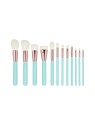 Set Pennelli Trucco Turchese 12 pz