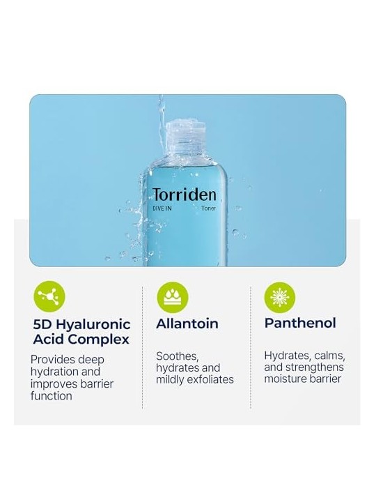 Torriden Dive In Low Molecular Hyaluronic Acid Toner 300ml Torriden www.essenzetotalstyle.com 