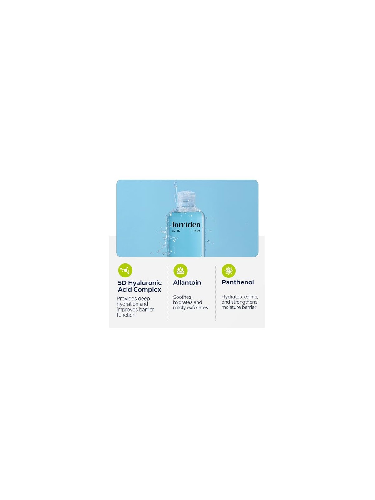 Torriden Dive In Low Molecular Hyaluronic Acid Toner 300ml Torriden www.essenzetotalstyle.com 