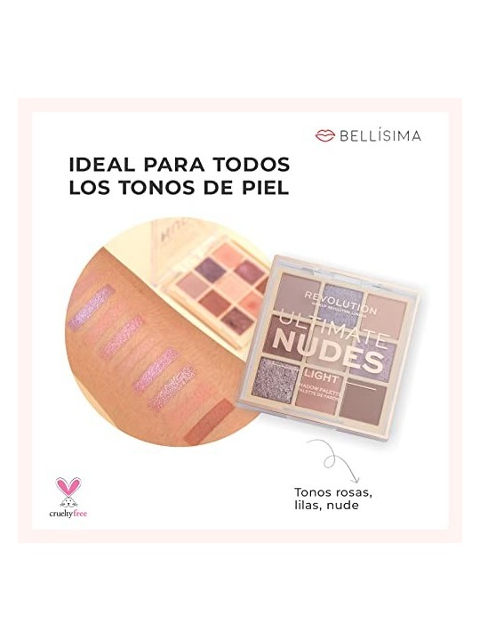 Revolution Make Up ULTIMATE NUDES palette ombretti light 810 gr donna
