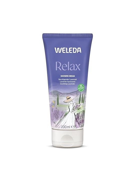 Weleda Aroma Relax Shower Cream unisex 200ml Comforting Creamy Body Wash, Lavender  Bergamot  Vetiver