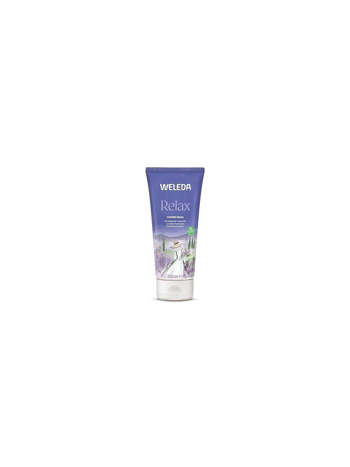 Weleda Aroma Relax Shower Cream unisex 200ml Comforting Creamy Body Wash, Lavender  Bergamot  Vetiver