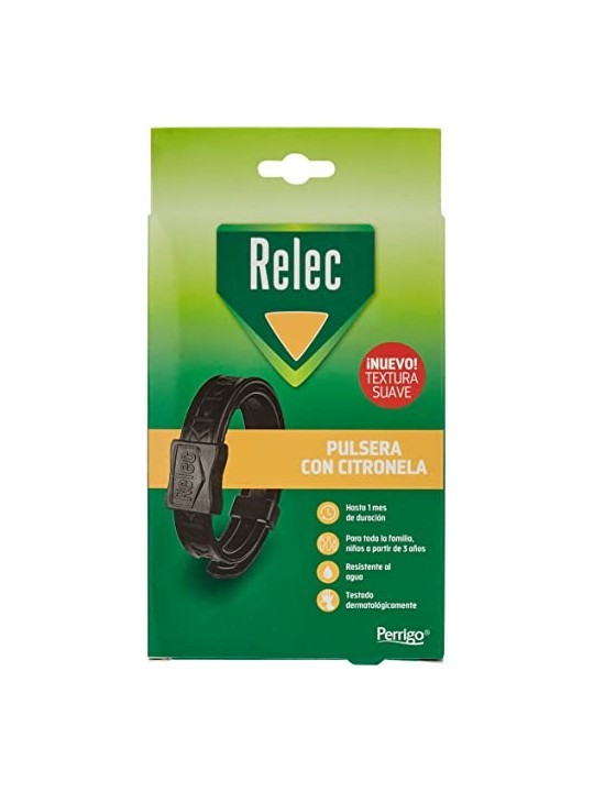 Relec braccialetto antizanzare citronella nero 1 unit unisex