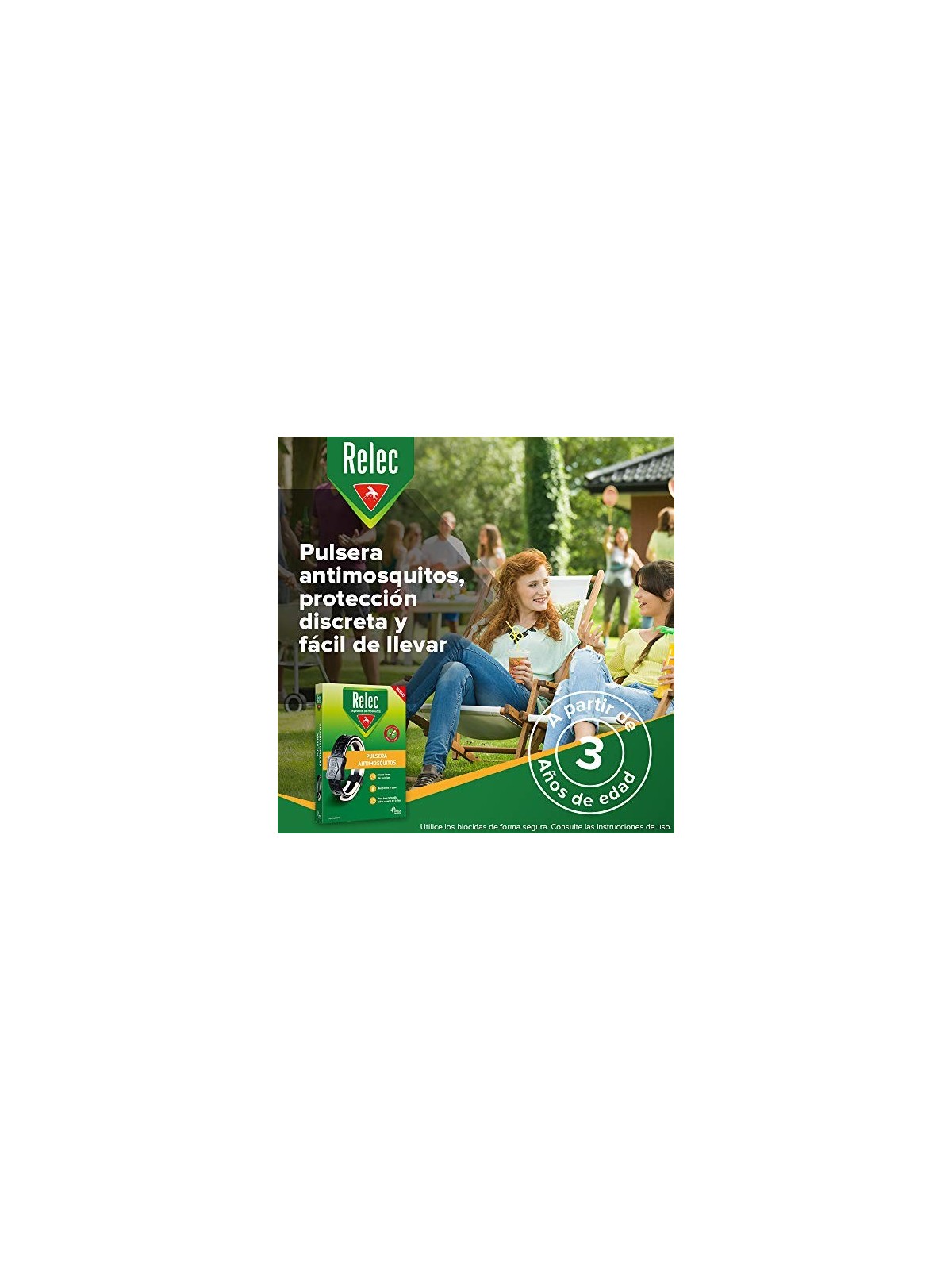 Relec braccialetto antizanzare citronella nero 1 unit unisex