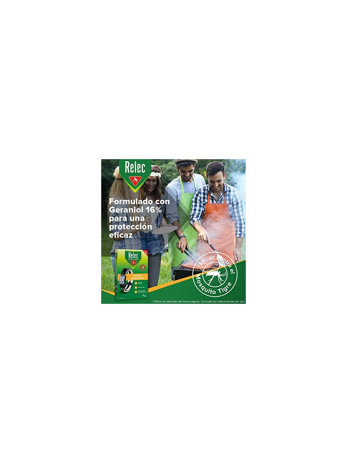 Relec braccialetto antizanzare citronella nero 1 unit unisex