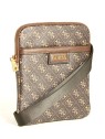 Guess Vezzola Borsa a Tracolla in Pelle Sintetica Marrone Uomo