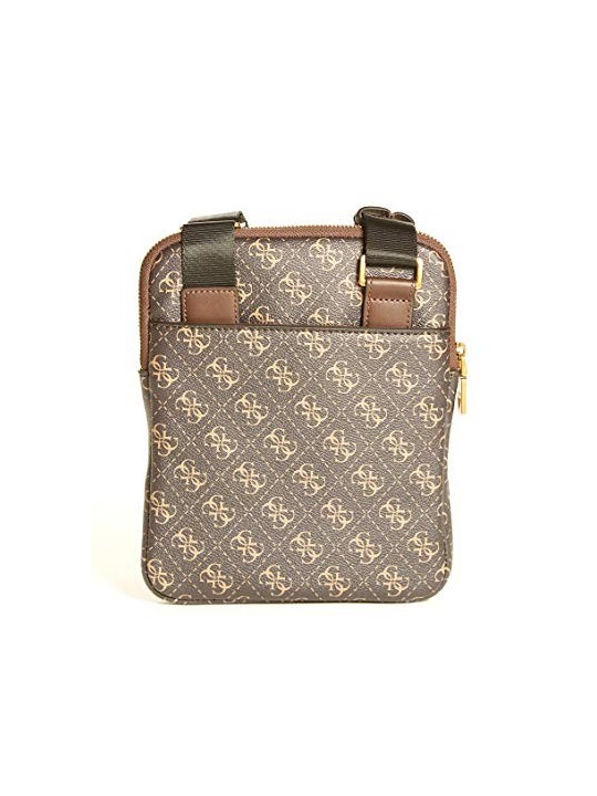 Guess Vezzola Borsa a Tracolla in Pelle Sintetica Marrone Uomo
