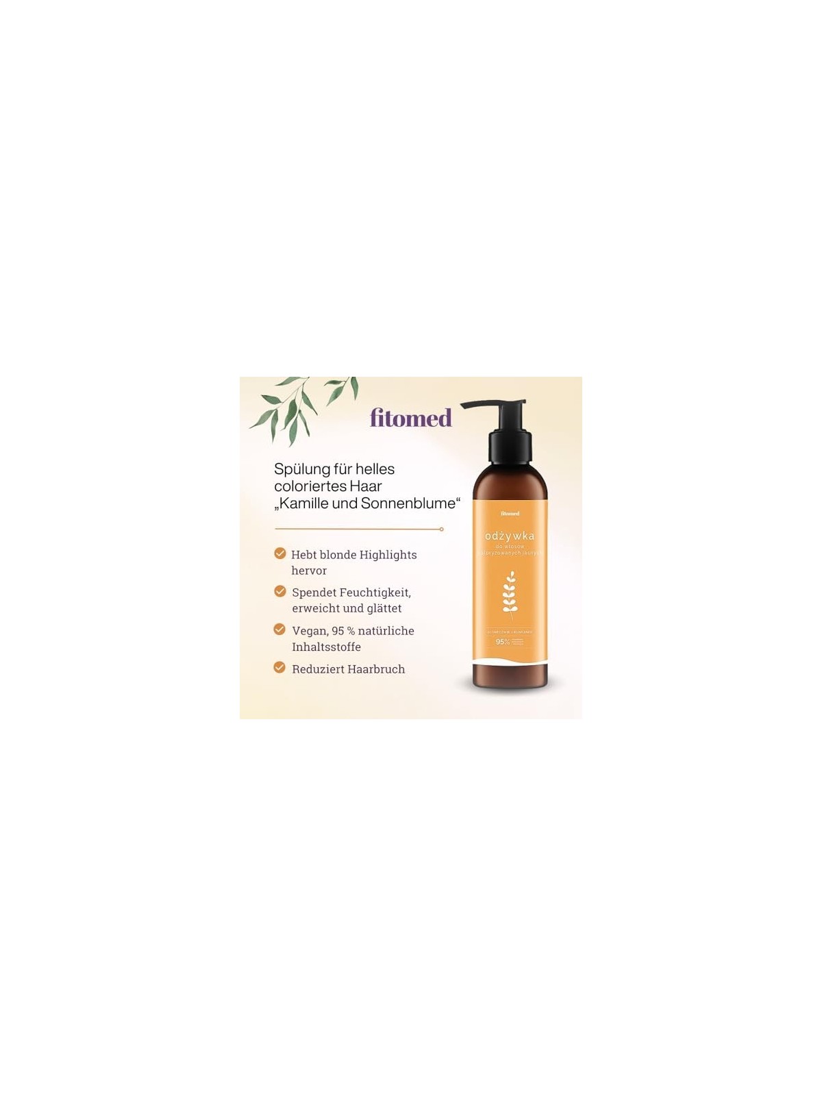 FITOMED Balsamo alle erbe Camomilla e Girasole per capelli chiari 200g