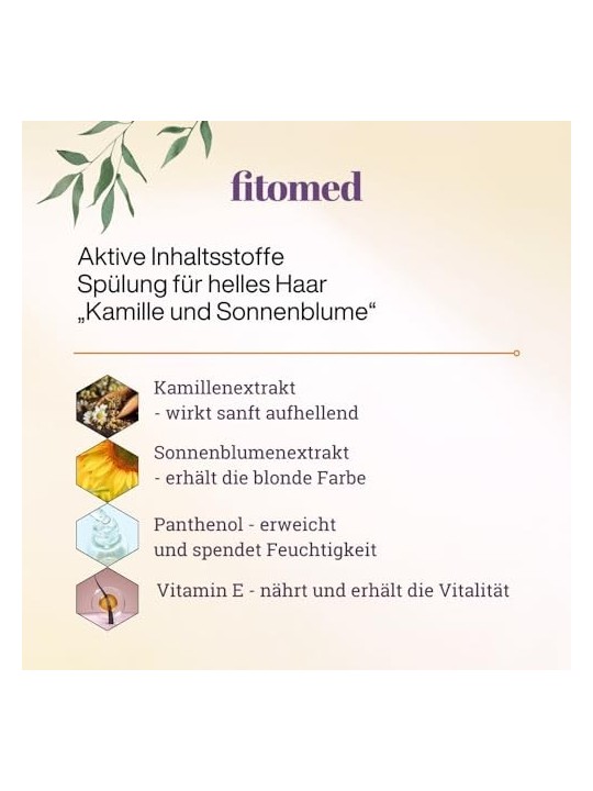 FITOMED Balsamo alle erbe Camomilla e Girasole per capelli chiari 200g