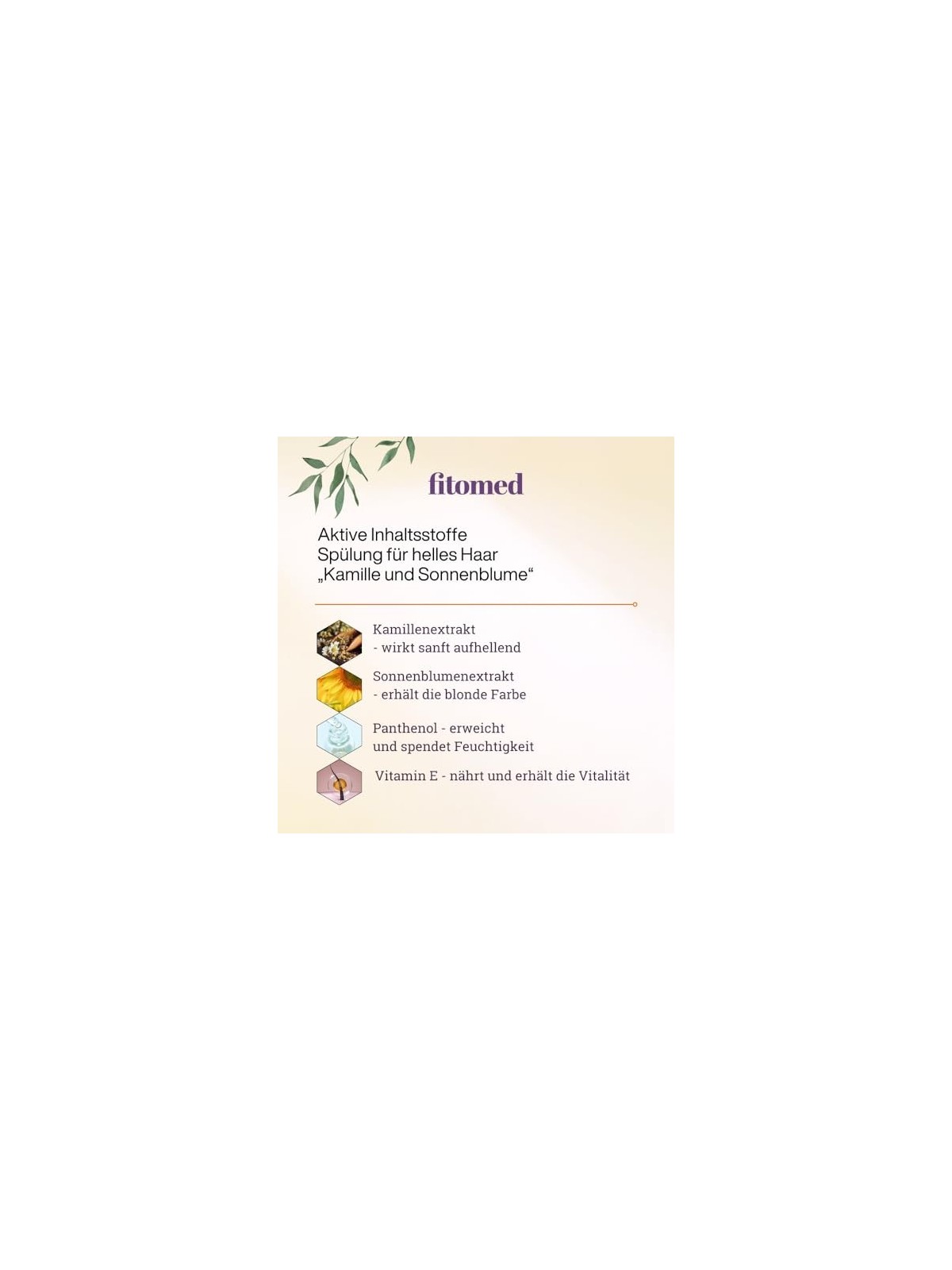 FITOMED Balsamo alle erbe Camomilla e Girasole per capelli chiari 200g