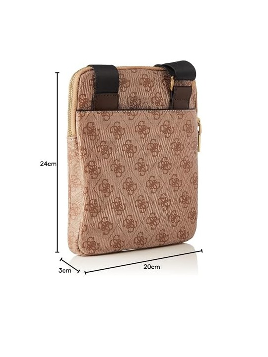 Guess Vezzola Borsa Tracolla in Pelle Sintetica Marrone uomo
