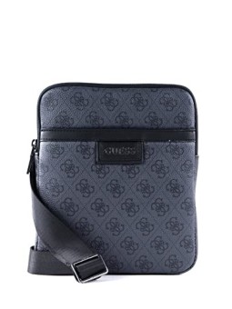 Guess Vezzola Borsa Tracolla in Pelle Sintetica Nera uomo