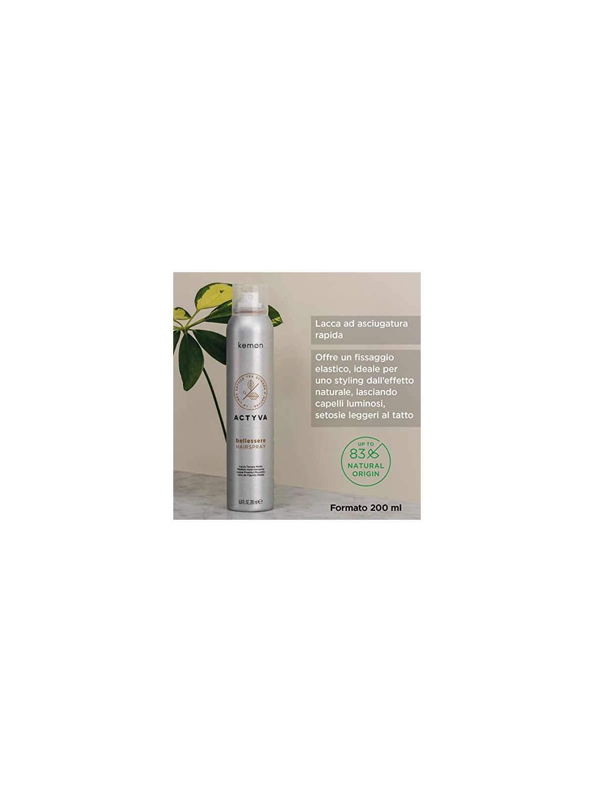 Kemon Actyva Bellessere Hairspray lacca per capelli per una fissazione media 200ml donna Kemon www.essenzetotalstyle.com 