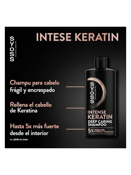 Syoss KERATIN shampoo per capelli crespi e secchi 440ml unisex