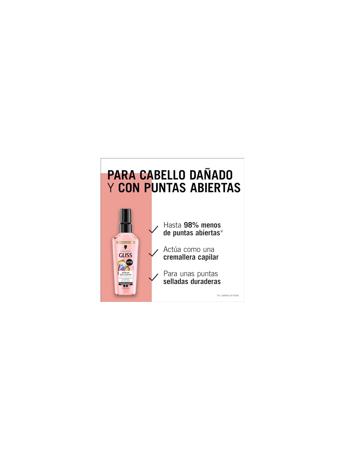 Siero Schwarzkopf GLISS HAIR REPAIR per capelli split 75ml