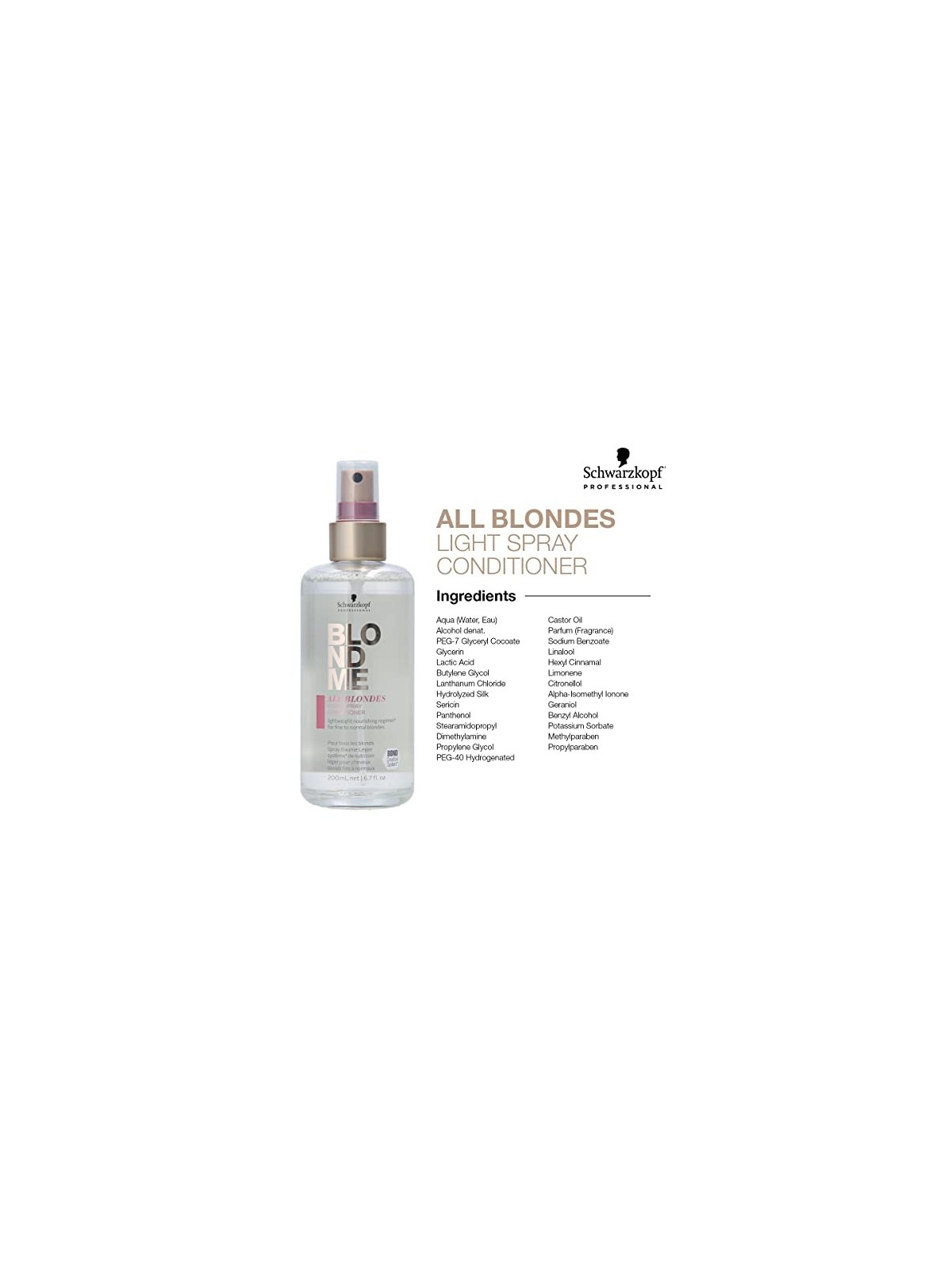 Schwarzkopf Blond Me All Blondes Light Spray Conditioner 200ml