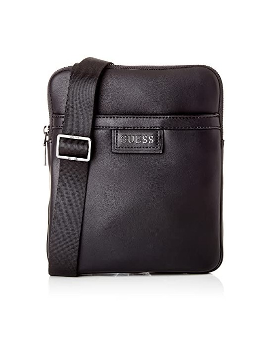 Guess Torba Borsa Tracolla in Poliuretano Nera 19 x 23 x 2 cm uomo