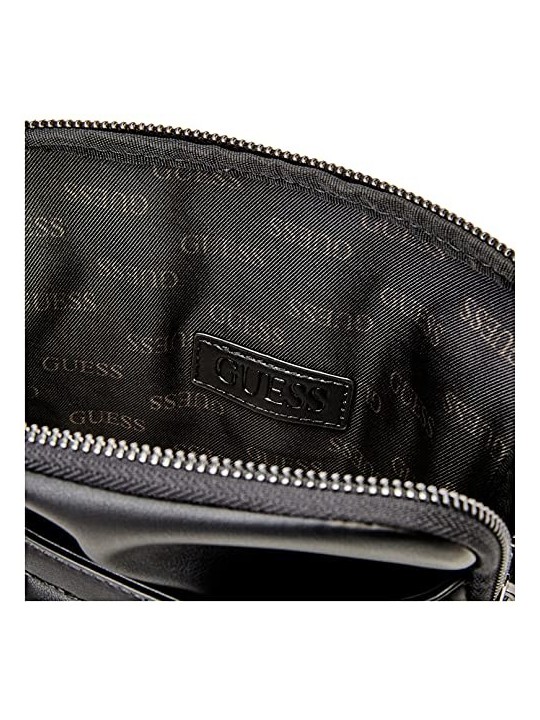 Guess Torba Borsa Tracolla in Poliuretano Nera 19 x 23 x 2 cm uomo