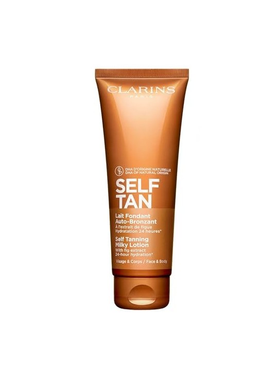 Clarins Self Tan Self Tanning Milky Lotion donna 125ml Face & Body, 24-hour Hydration Clarins www.essenzetotalstyle.com 