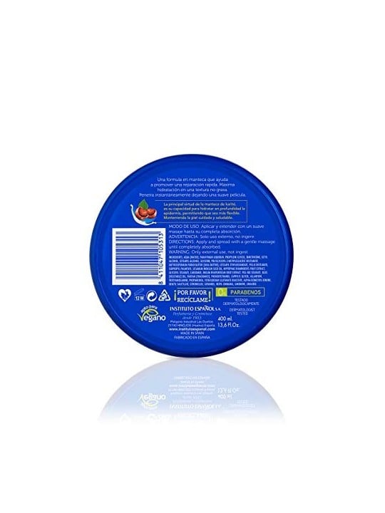 Manteca di Karitï¿½ï¿½ cremosa per il corpo 400ml unisex - Istituto Espanol
