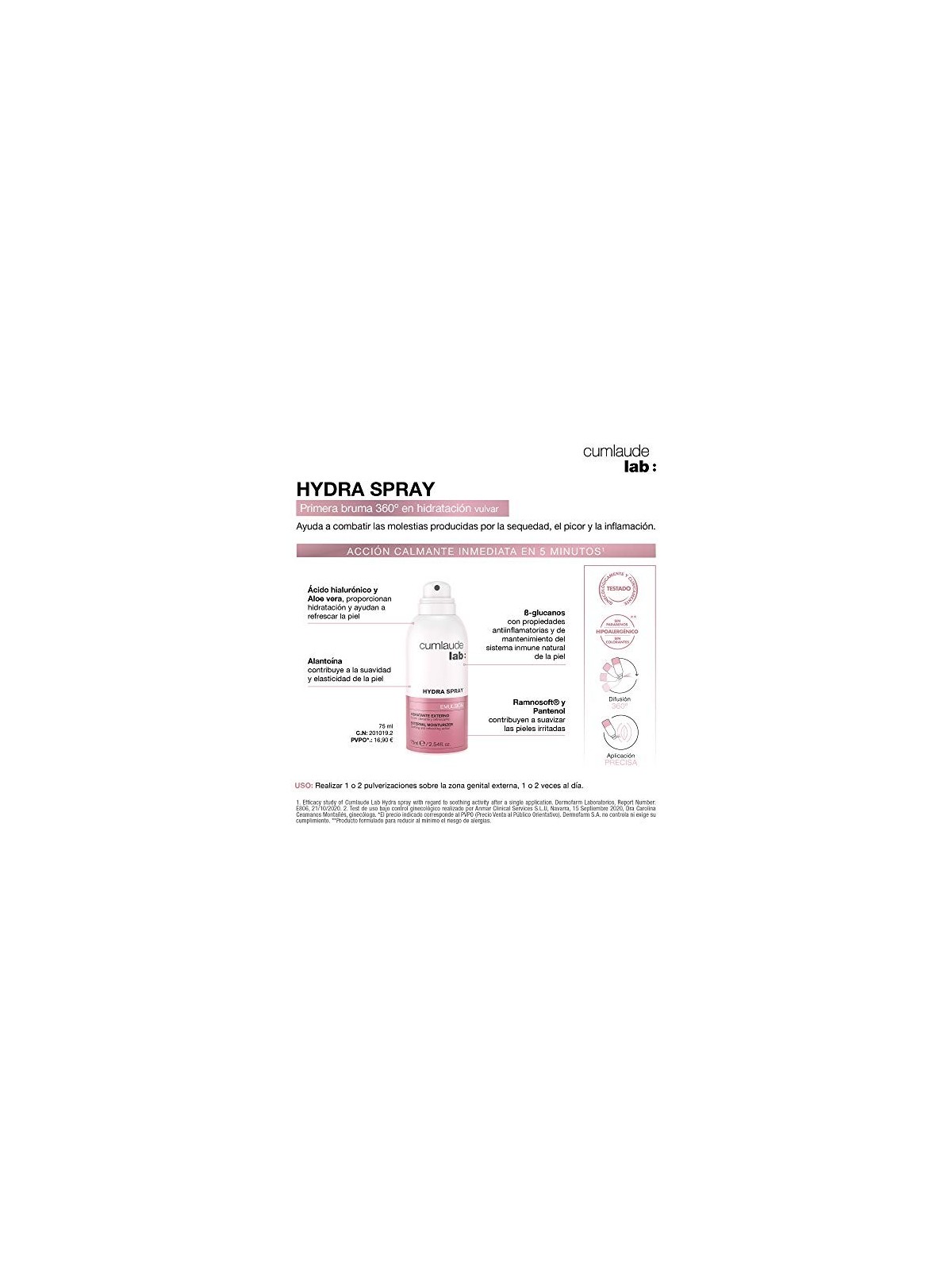 Cumlaude Lab HYDRA SPRAY Emulsione Esterna Idratante 75ml donna