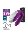 Satisfyer Double Fun Vibratore per coppie viola Bluetooth