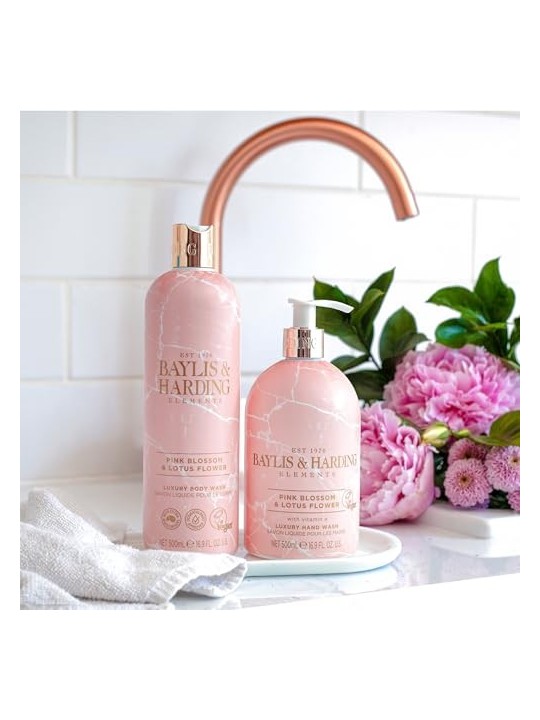 Baylis & Harding Sapone liquido per le mani Pink Blossom & Lotus Flower Luxury Hand Wash 500ml donna Baylis & Harding www.essenz