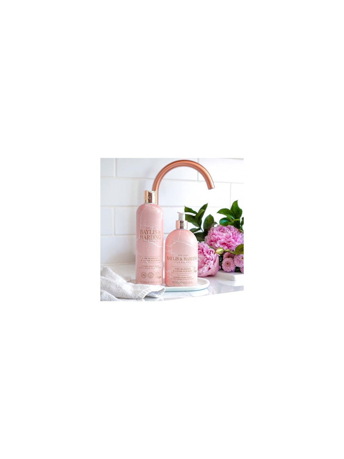 Baylis & Harding Sapone liquido per le mani Pink Blossom & Lotus Flower Luxury Hand Wash 500ml donna Baylis & Harding www.essenz