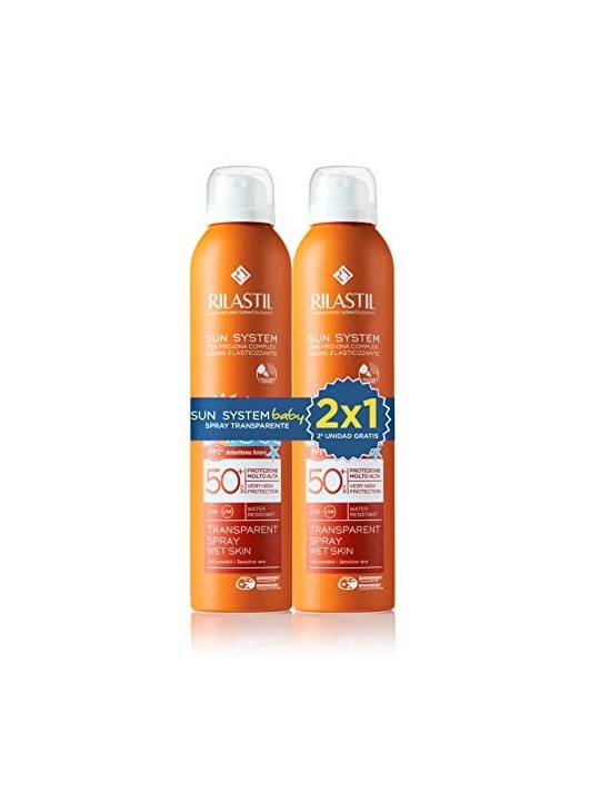 Rilastil SUN SYSTEM 50 BABY SPRAY TRANSPARENTE set 2 units