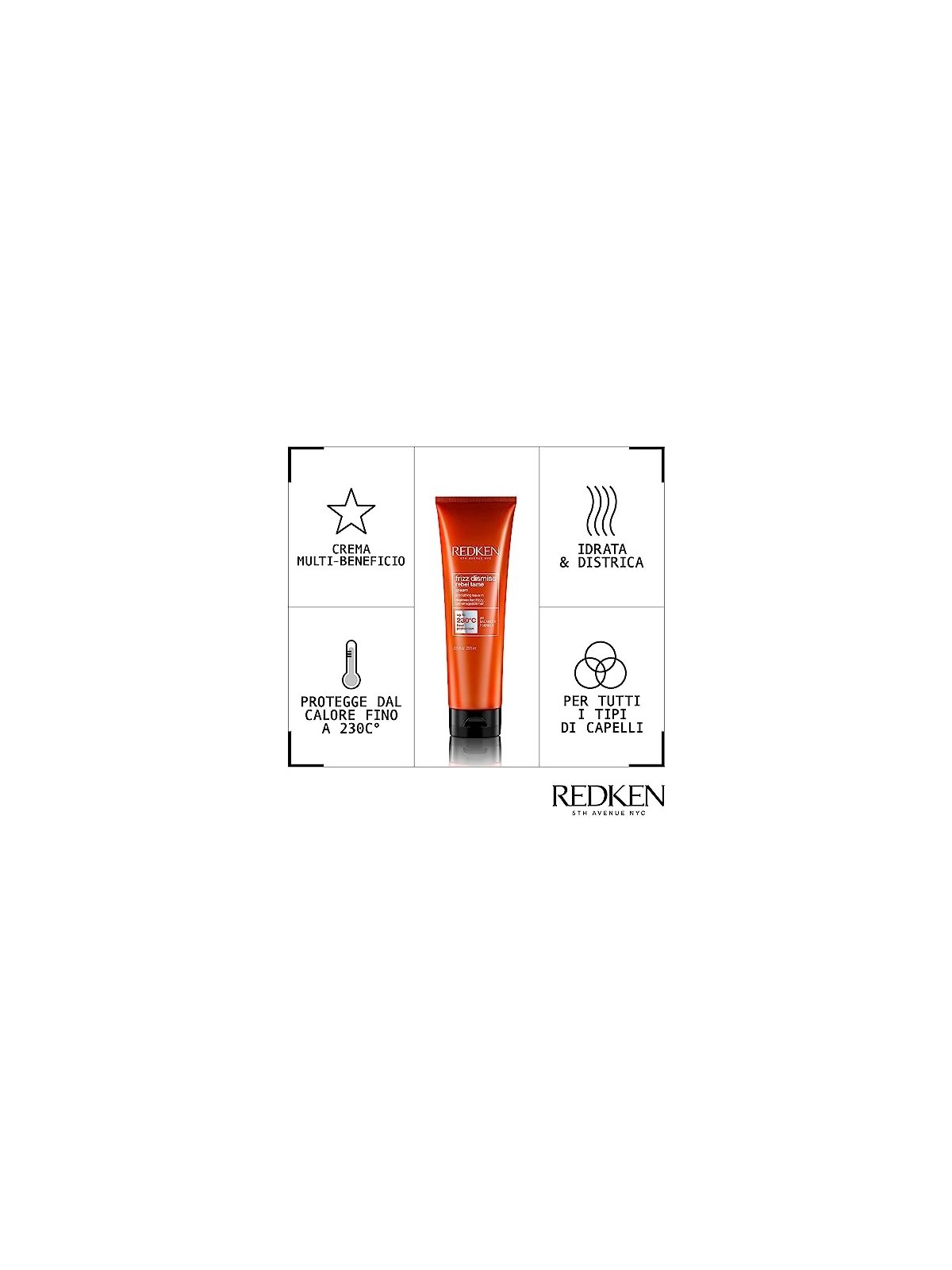 Redken Frizz Dismiss Rebel Tame Cream donna 250ml Redken www.essenzetotalstyle.com 