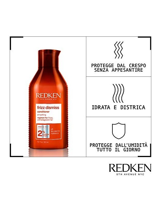 Redken Frizz Dismiss Conditioner 300ml Smooths Frizzy Hair