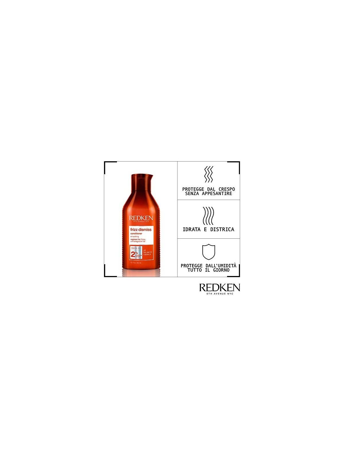 Redken Frizz Dismiss Conditioner 300ml Smooths Frizzy Hair