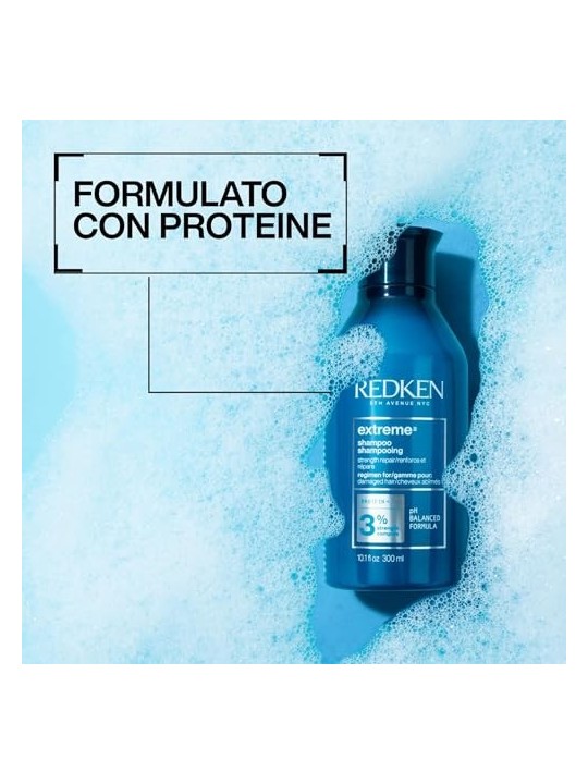 Redken Extreme Shampoo 300ml Rinforza e Ripara Capelli Danneggiati