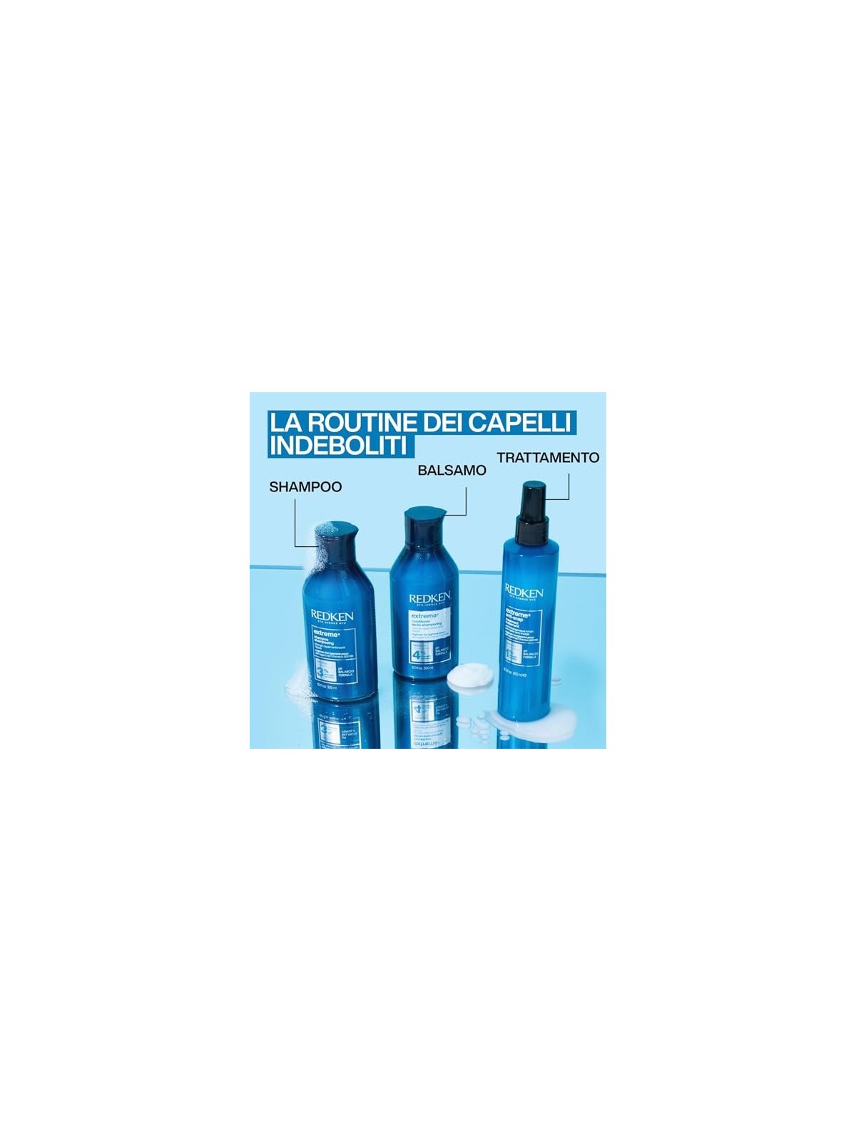 Redken Extreme Shampoo 300ml Rinforza e Ripara Capelli Danneggiati