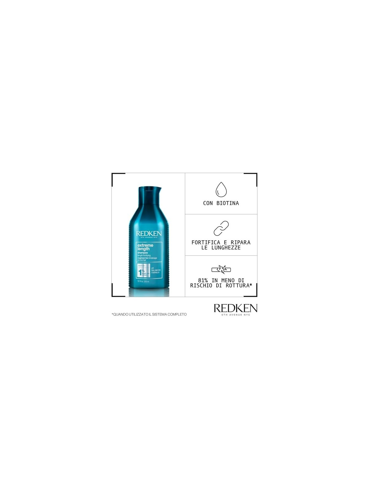 Redken Extreme Length Shampoo donna 300ml
