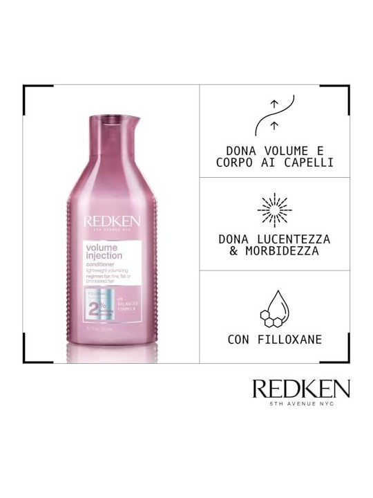 Redken Volume Injection Conditioner 300ml Volumizing For Fine Hair