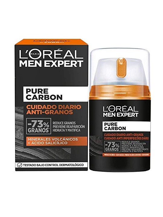 LOrï¿½ï¿½al Paris MEN EXPERT pure charcoal - cura viso quotidiana antibrufoli 50ml uomo