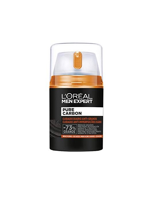 LOrï¿½ï¿½al Paris MEN EXPERT pure charcoal - cura viso quotidiana antibrufoli 50ml uomo