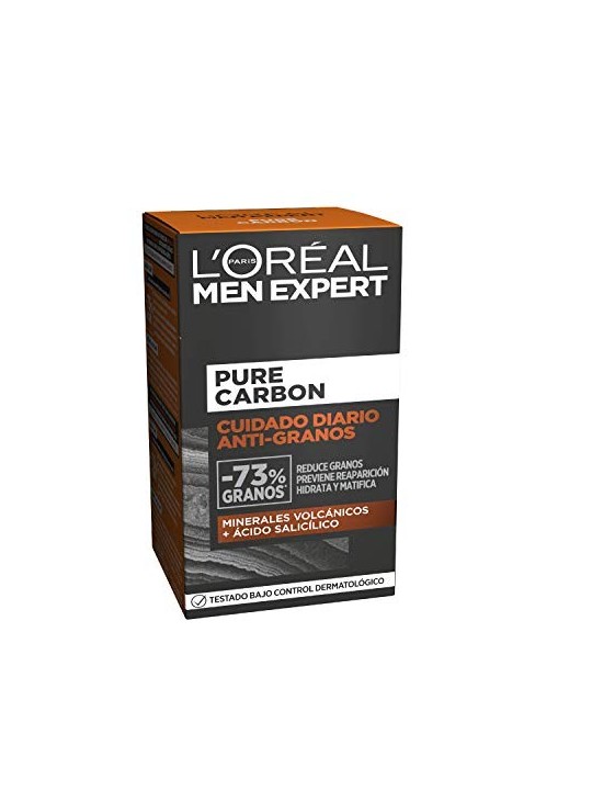 LOrï¿½ï¿½al Paris MEN EXPERT pure charcoal - cura viso quotidiana antibrufoli 50ml uomo