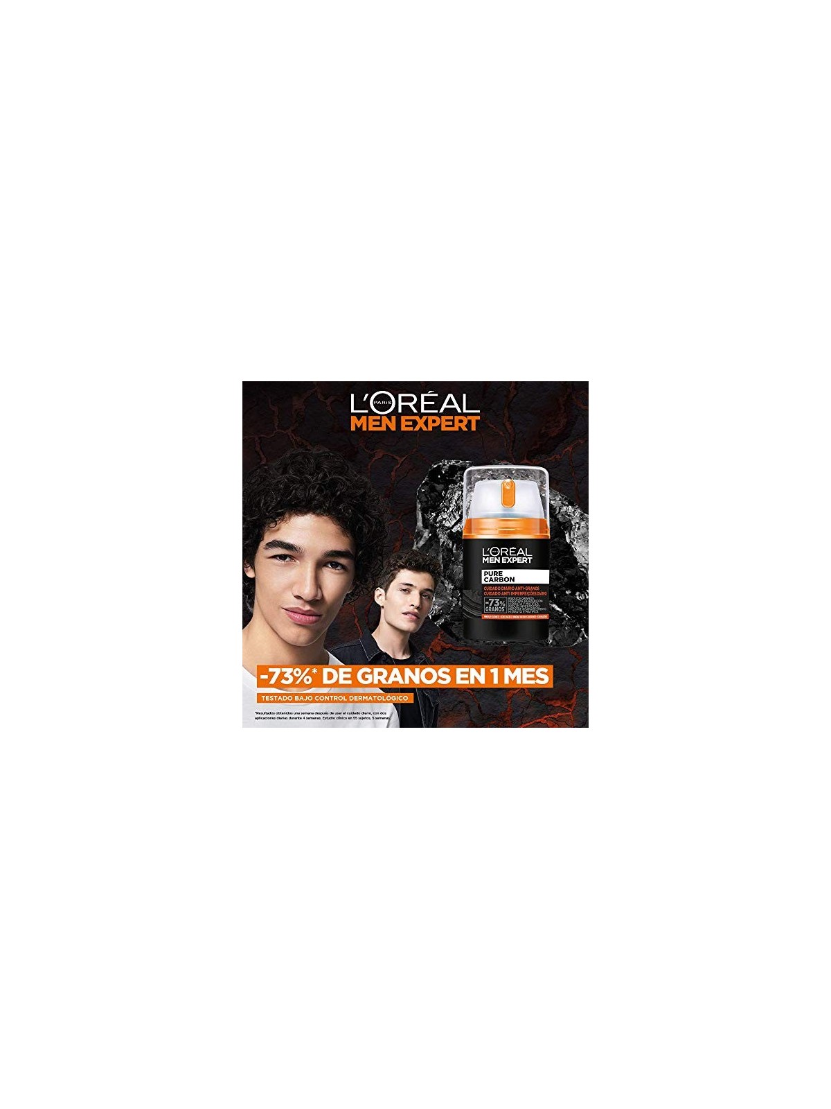 LOrï¿½ï¿½al Paris MEN EXPERT pure charcoal - cura viso quotidiana antibrufoli 50ml uomo