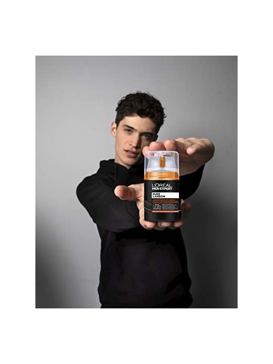 LOrï¿½ï¿½al Paris MEN EXPERT pure charcoal - cura viso quotidiana antibrufoli 50ml uomo