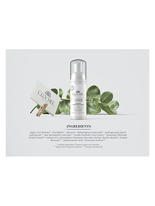 Schiuma detergente viso delicata CLOCHEE 150ml