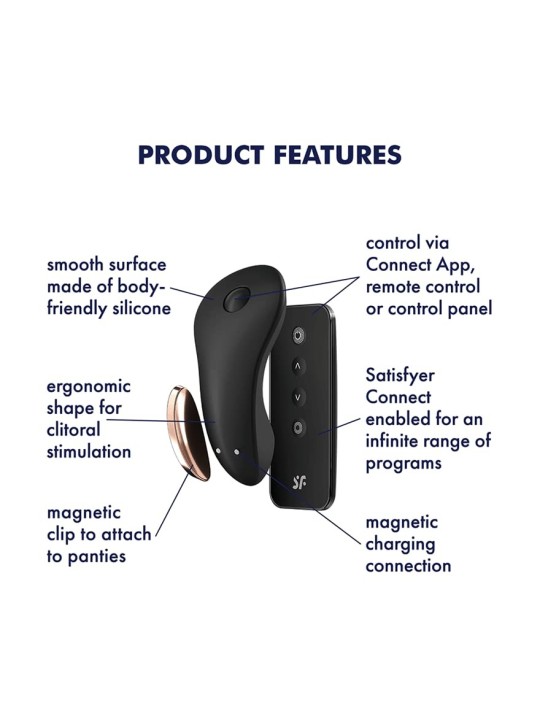 SATISFYER LITTLE SECRET VIBRATORE BLUETOOTH PERIZOMA 1UN
