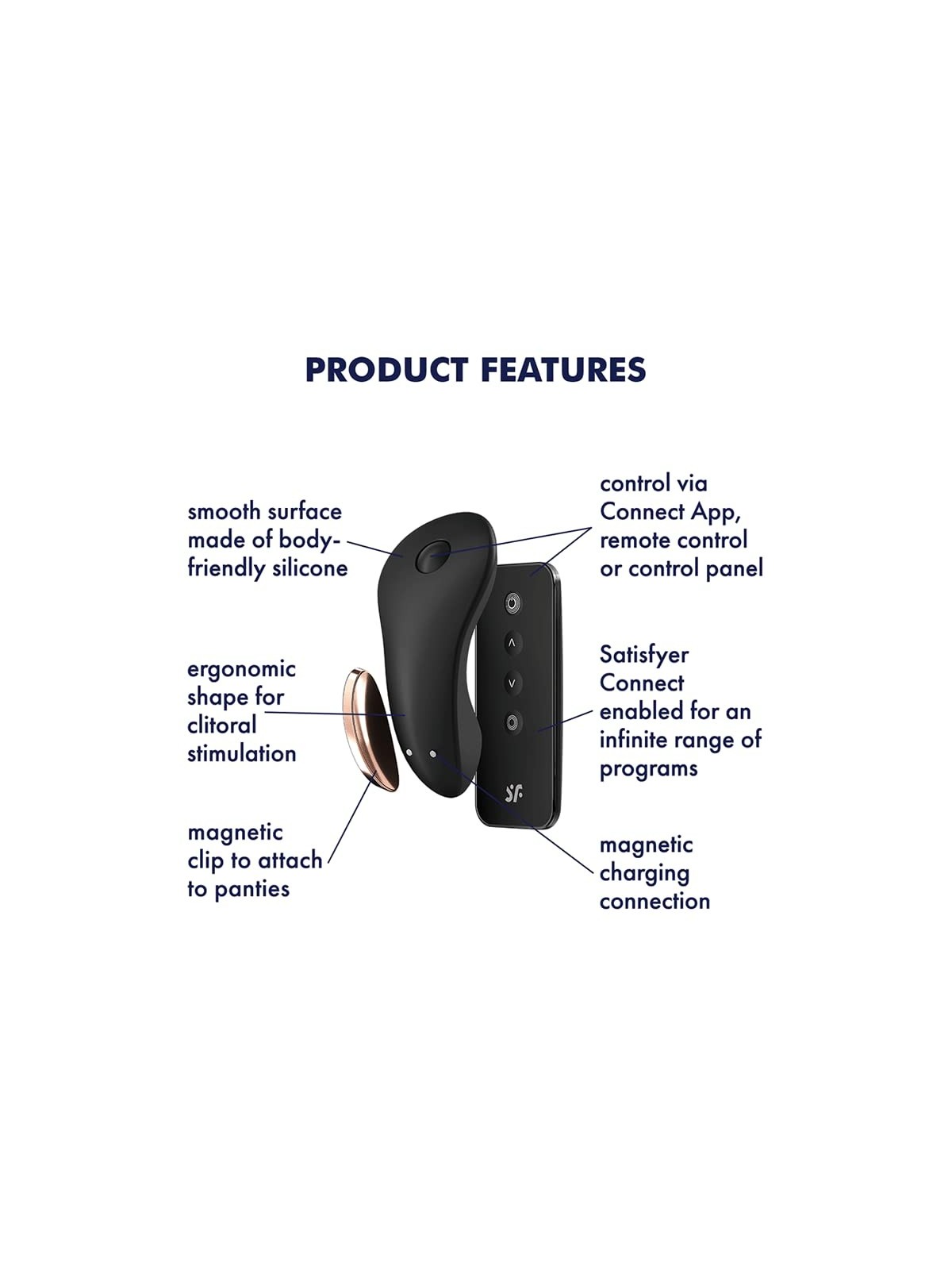 SATISFYER LITTLE SECRET VIBRATORE BLUETOOTH PERIZOMA 1UN