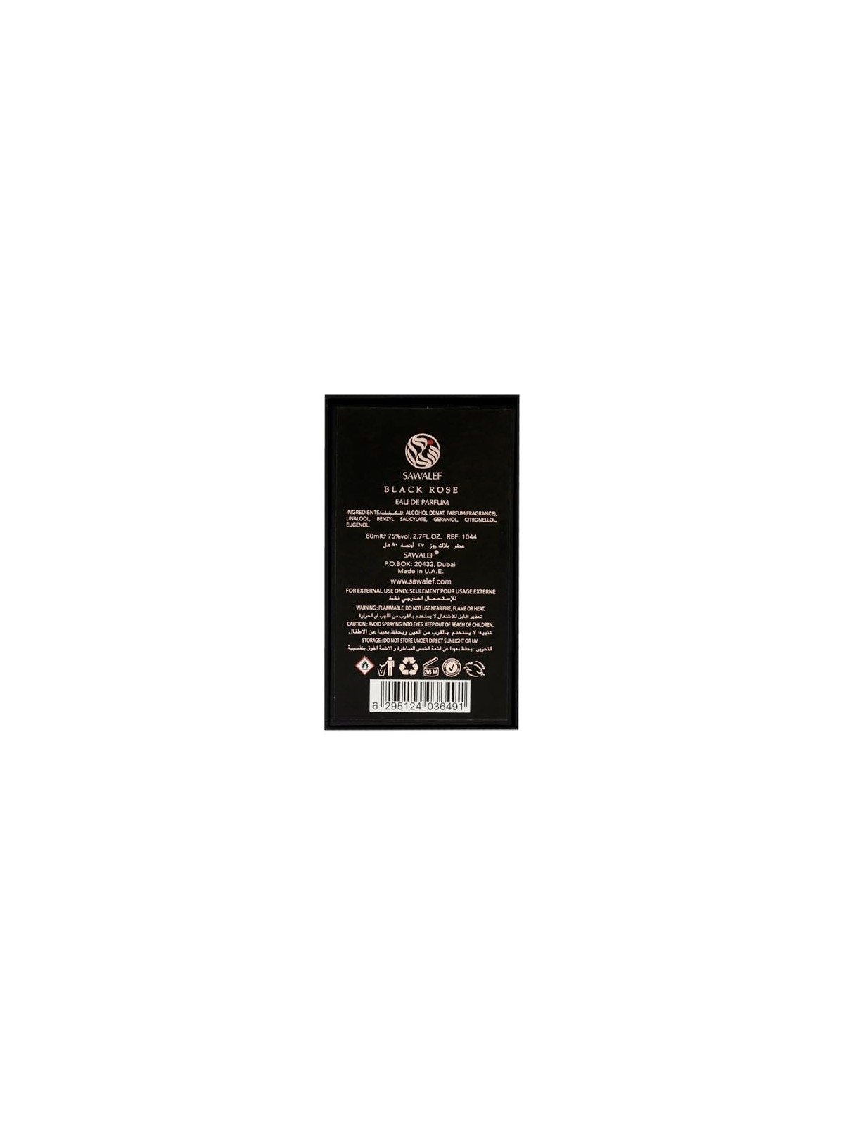 Sawalef Black Rose Eau De Parfum 80ml unisex