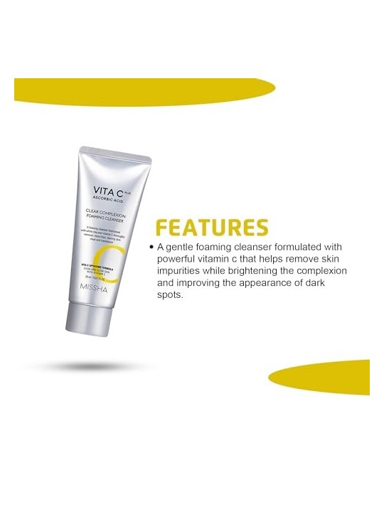 Vita C Plus Clear Complexion Foaming Cleanser schiuma detergente viso con vitamina C 120ml