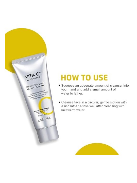 Vita C Plus Clear Complexion Foaming Cleanser schiuma detergente viso con vitamina C 120ml